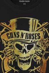 Guns N Roses And Rock Music Baskılı Tişört Unisex T-shirt - Thumbnail