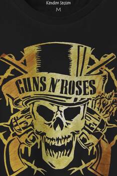 Guns N Roses And Rock Music Baskılı Tişört Unisex T-shirt