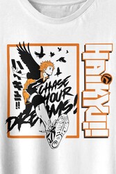 Haikyuu Fly Anime Baskılı Tişört Unisex T-shirt - Thumbnail