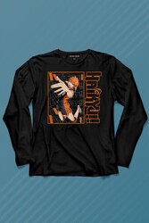 Haikyuu Fly Anime Uzun Kollu Tişört Baskılı T-Shirt - Thumbnail