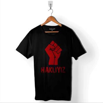 Haklıyız Direniş Eylem Sosyalizm 1 Mayıs İşçi Baskılı Tişört Unisex T-Shirt