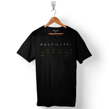 Half Life 2 Halflife2 Silah Counter Strike Logo Baskılı Tişört Unisex T-Shirt