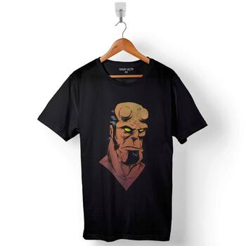 Hellboy Head Ron Perlman Doug Jones Baskılı Tişört Unisex T-Shirt