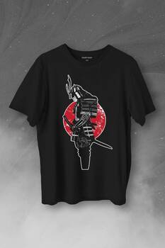 Helmet Kask Spartan Samuray Savaşçı Kılıç Baskılı Tişört Unisex T-Shirt