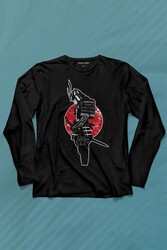 Helmet Kask Spartan Samuray Savaşçı Kılıç Uzun Kollu Tişört Baskılı T-Shirt - Thumbnail