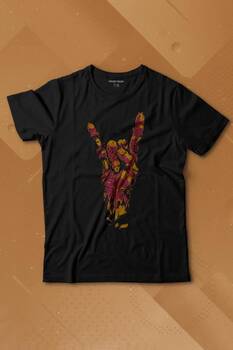 Hey There! Rock Hand Rockstar Urban Baskılı Tişört Çocuk T-shirt