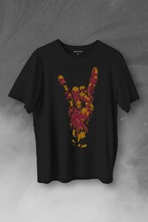 Hey There! Rock Hand Rockstar Urban Baskılı Tişört Unisex T-Shirt - Thumbnail