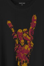 Hey There! Rock Hand Rockstar Urban Baskılı Tişört Unisex T-Shirt - Thumbnail