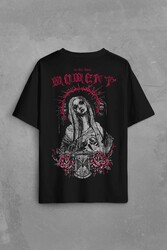 Hip Hop At The Last Moment Trapstar Gotik Gothic Trap Baskılı Oversize Tişört Siyah Unisex T-shirt - Thumbnail