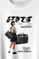 Hip Hop Harajuku Kanji Japon Kız Japan Girl Baskılı Tişört Unisex T-shirt - Thumbnail