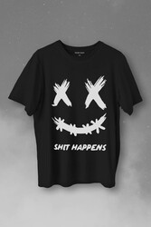 Hip Hop Marshmello Music Shit Happens Baskılı Tişört Unisex T-Shirt - Thumbnail