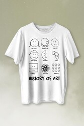 History Of Art Monet Dali Da Vinci Baskılı Tişört Unisex T-shirt - Thumbnail