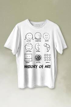 History Of Art Monet Dali Da Vinci Baskılı Tişört Unisex T-shirt