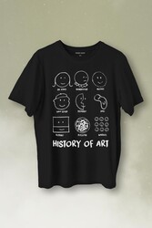 History Of Art Monet Dali Da Vinci Baskılı Tişört Unisex T-Shirt - Thumbnail