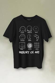 History Of Art Monet Dali Da Vinci Baskılı Tişört Unisex T-Shirt