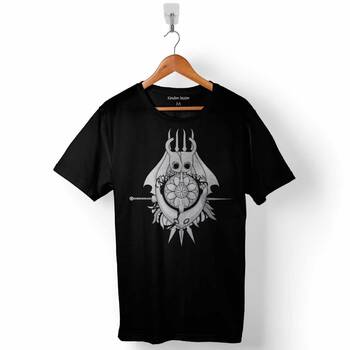 Hollow Knight Ghost Cadılar Bayramı Kuru Kafa Baskılı Tişört Unisex T-Shirt