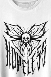 Hopeless Gothic Umutsuz Black Karanlık Baskılı Tişört Unisex T-shirt - Thumbnail