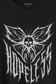 Hopeless Gothic Umutsuz Black Karanlık Baskılı Tişört Unisex T-Shirt