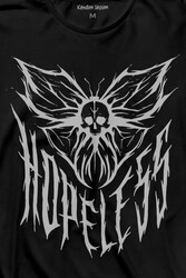 Hopeless Gothic Umutsuz Black Karanlık Uzun Kollu Tişört Baskılı T-Shirt - Thumbnail