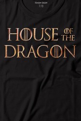 House Of The Dragon Logo Targaryen Baskılı Tişört Çocuk T-shirt - Thumbnail