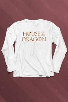 House Of The Dragon Logo Targaryen Uzun Kollu Tişört Baskılı T-Shirt