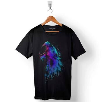 Howling Wolf Tiger Baskılı Tişört Unisex T-Shirt