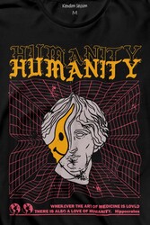 Humanity Smiley Statue Neon Heykel 2K Urban Uzun Kollu Tişört Baskılı T-Shirt - Thumbnail