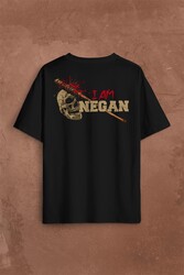 I Am Negan The Walking Dead Yürüyen Ölüler Sırt Ön Baskılı Oversize Tişört Unisex T-Shirt - Thumbnail