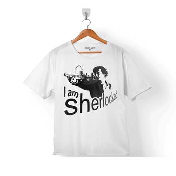 I AM SHER LOCKED SHERLOCK HOLMES GUN ÇOCUK TİŞÖRT