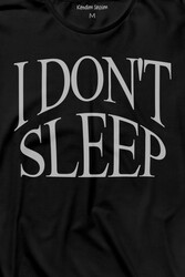 I Dont Sleep Ben Uyumam Uzun Kollu Tişört Baskılı T-Shirt - Thumbnail