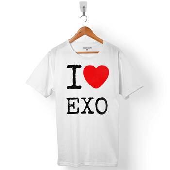 I LOVE EXO EKSO GROUP LOGO ERKEK TİŞÖRT