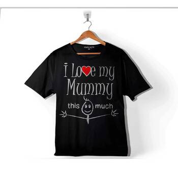 I LOVE MY MUMMY THIS MUCH ANNEMİ ÇOK SEVİYORUM ÇOCUK TİŞÖRT