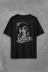 I Need More Space Uzay Cosmos Astronot Galaksi Sırt Ön Baskılı Oversize Tişört Unisex T-Shirt - Thumbnail