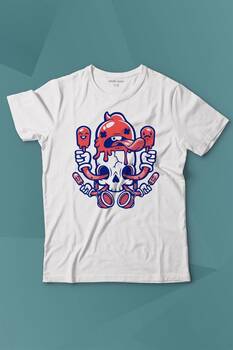 Icecream Skull Dondurma Kurukafa Street Wear Baskılı Tişört Çocuk T-shirt