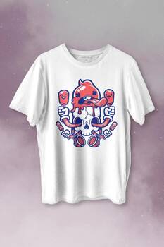 Icecream Skull Dondurma Kurukafa Street Wear Baskılı Tişört Unisex T-shirt