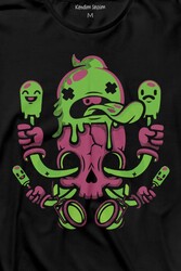 Icecream Skull Dondurma Kurukafa Street Wear Uzun Kollu Tişört Baskılı T-Shirt - Thumbnail