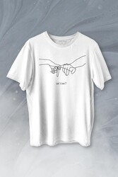 İddia Sevgili Minimal Baskılı Tişört Unisex T-shirt - Thumbnail