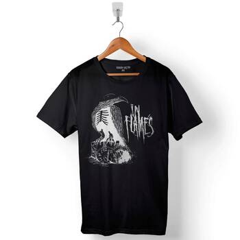 In Flames Siren Chams Logo Baskılı Tişört Unisex T-Shirt