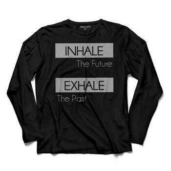 INHALE EXHALE RELEASE MR KITTY DEATH NAO UZUN KOLLU TİŞÖRT