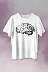 İnsan Beyni Kafayı Kulllan Beyin Zeka Baskılı Tişört Unisex T-shirt - Thumbnail