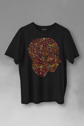 İnsan Kafası Matematik Formüllü Sayı Numaraları Denklem Baskılı Tişört Unisex T-Shirt - Thumbnail