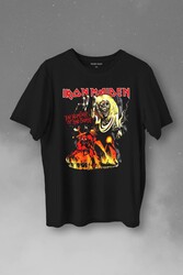 Iron Maiden 2 The Number Of The Beast Music Baskılı Tişört Unisex T-Shirt - Thumbnail