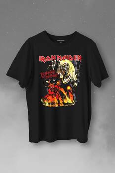 Iron Maiden 2 The Number Of The Beast Music Baskılı Tişört Unisex T-Shirt