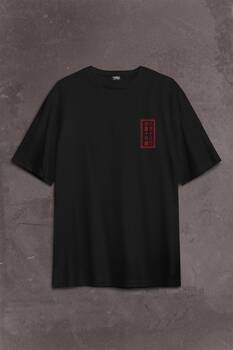 Japanese Natural Law Japonca Urban Sırt Ön Baskılı Oversize Tişört Unisex T-Shirt