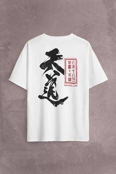 Japanese Natural Law Japonca Urban Sırt Ön Baskılı Oversize Tişört Unisex T-Shirt