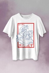 Japanese Wind Wave Japon Rüzgar 2K Street Culture Baskılı Tişört Unisex T-shirt - Thumbnail