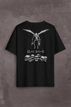 Japon Death Note Black Air Hip Hop Sırt Ön Baskılı Oversize Tişört Unisex T-Shirt