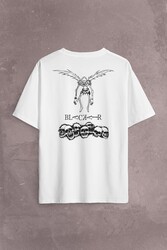 Japon Death Note Black Air Hip Hop Sırt Ön Baskılı Oversize Tişört Unisex T-Shirt - Thumbnail