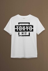 Japonca Tokyo Şehri Japonya Japan Baskılı Tişört Unisex T-shirt - Thumbnail