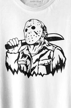 Jason 13. Cuma Korku Film Friday Baskılı Tişört Unisex T-shirt